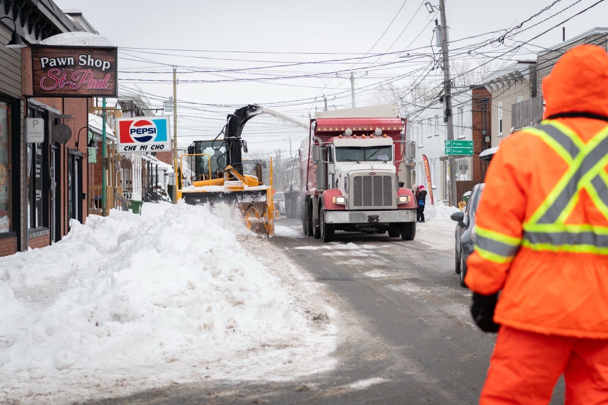 Une opération de déneigement
