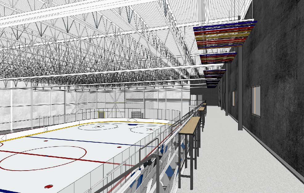 Représentation visuelle de la patinoire du Colisée Isabelle-Brasseur