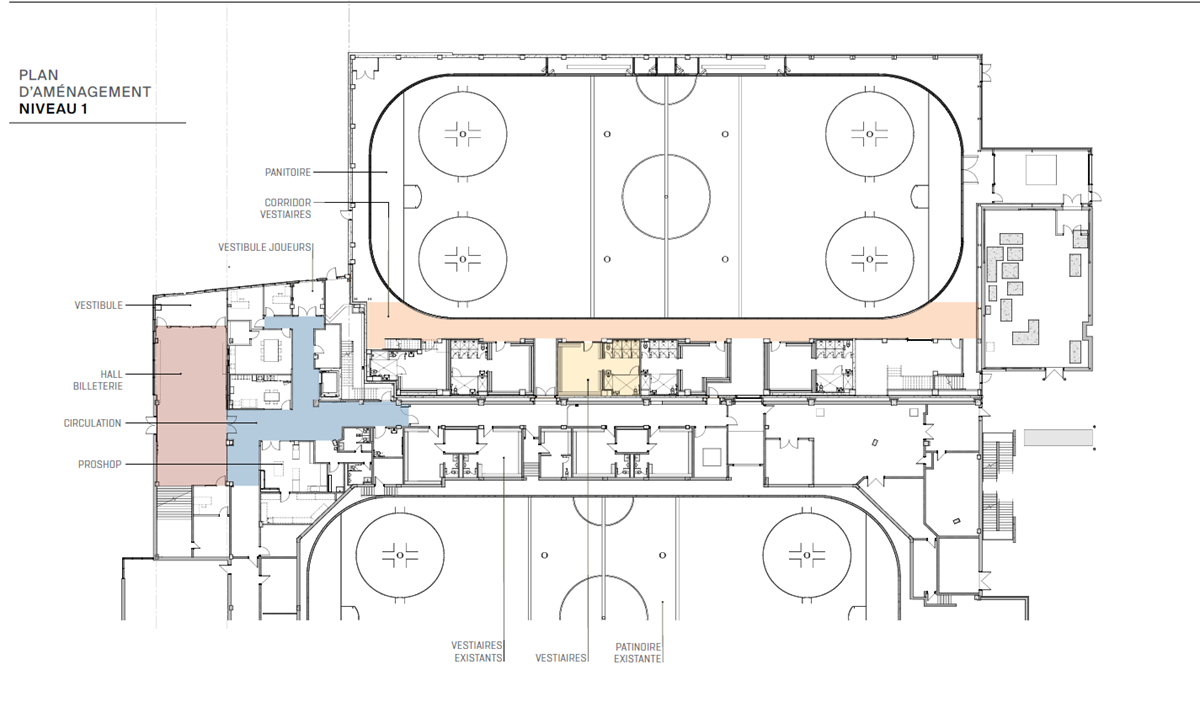 Plan du colisée Isabelle-Brasseur